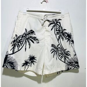 David Cremieux beach wear shorts vacation tropical resort wear white palms men L